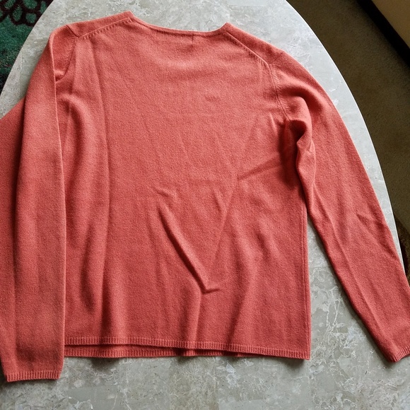 Valerie Stevens Burnt Orange Cashmere Sweater M - Picture 2 of 3